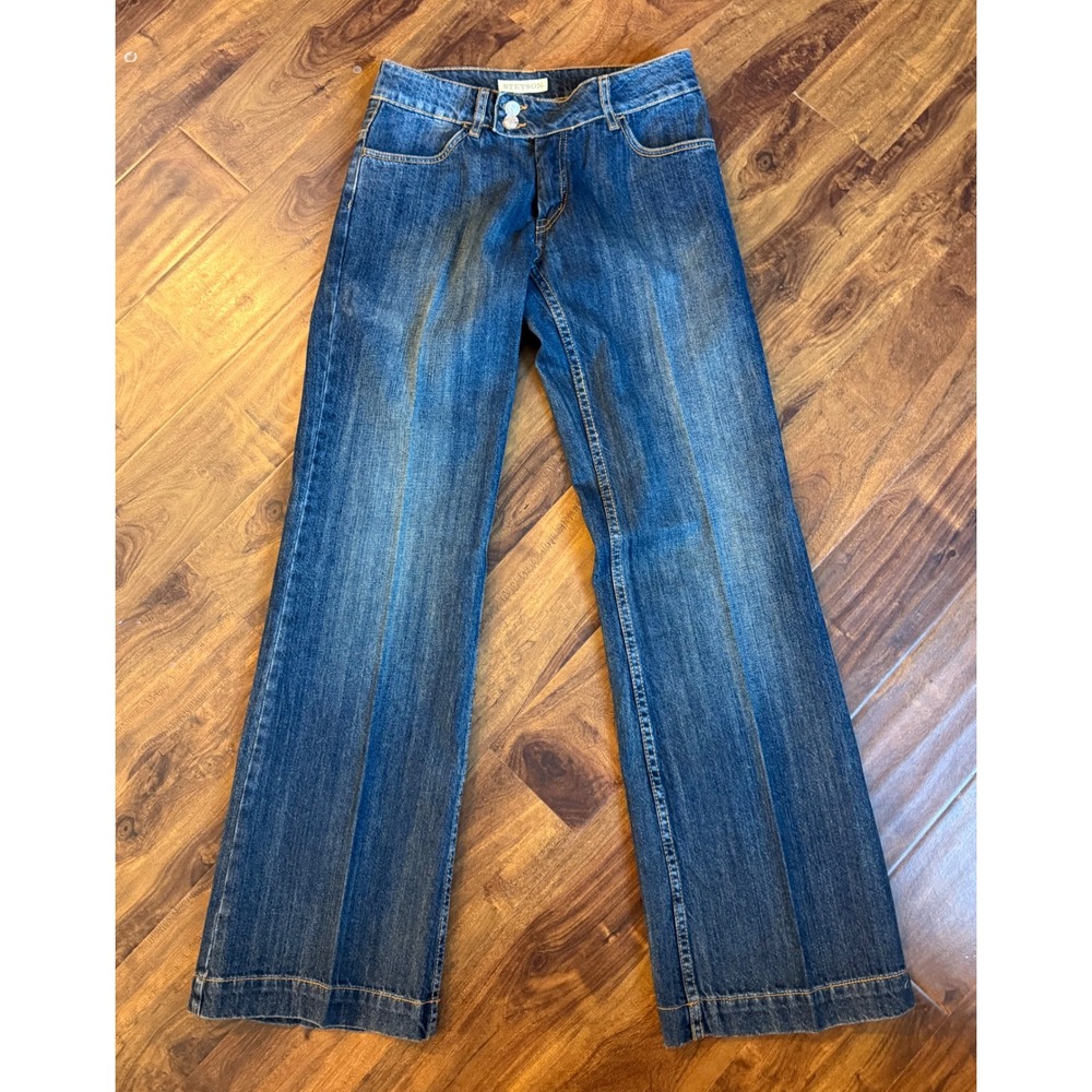 Stetson Women Size 2 Cotton Bootcut Dark Wash Denim Jeans Western Boho Style